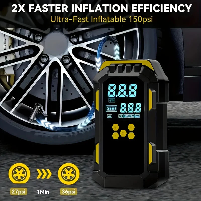 شاحن سيارات ومنفاخ إطارات ذكي 013